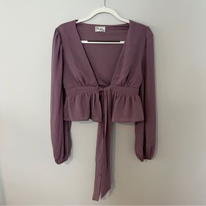 Boutique long sleeve tie shirt